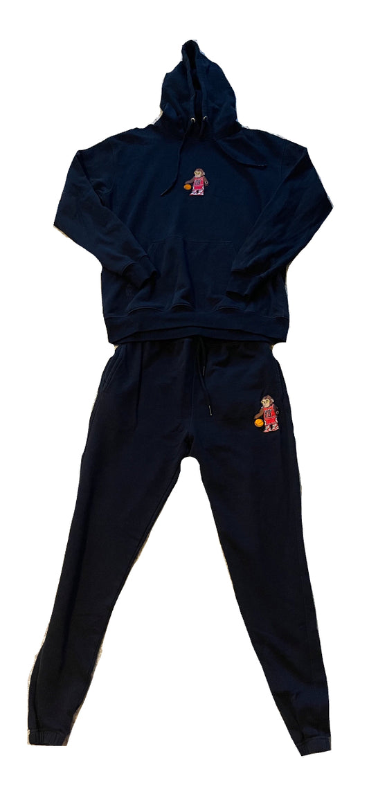 SHIRAO Bear Embroidery Hoodie Tracksuit